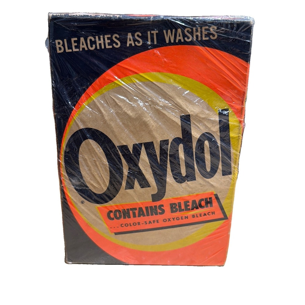 Vtg  60s Oxydol Laundry Detergent Full Box Unopened NOS 1 Lb 4 Oz Bleach